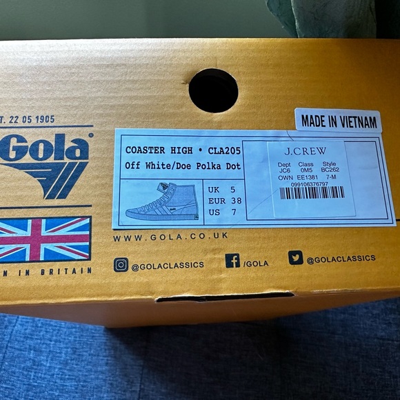 NWT J. crew Gola Polka Dot Coaster High sneakers - Picture 11 of 11